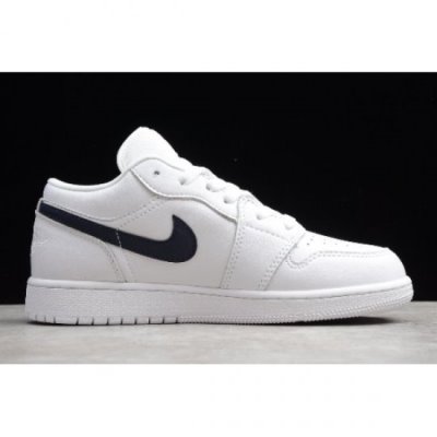 Nike Air Jordan 1 Low Beyaz / Obsidian Basketbol Ayakkabısı Türkiye - 9HV3UDX3